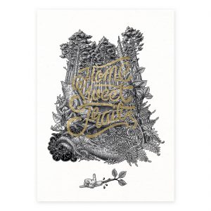 Home sweet trail. Art print. Mtb art. Illustration.